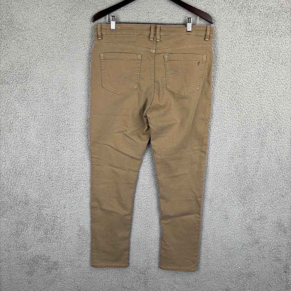 The Perfect Jean Mens 34x30 Khaki Tan Slim Fit 5 Pocket Stretch - Picture 2 of 7